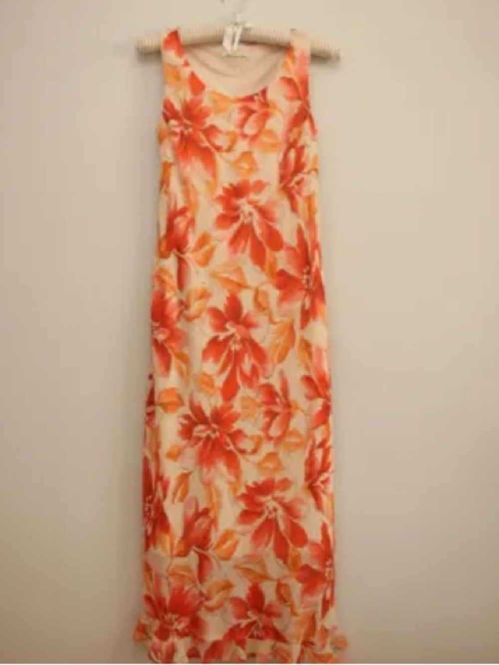 Floral silk maxi dress